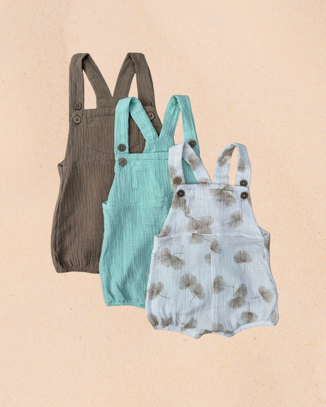 Baby Muslin Dungaree Onesie