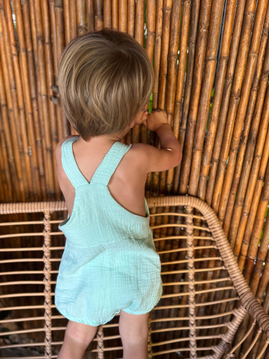 Baby Muslin Dungaree Onesie